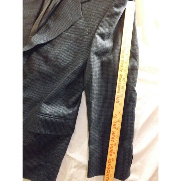 Oscar De La Renta Blazer Men Sz 40 R 2 Button Blue Tweed Long‎ Sleeve - Picture 3 of 7